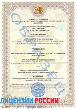 Образец разрешение Гремячинск Сертификат ISO 50001